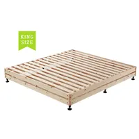 Assembled Solid Wood Slatted Bed Frame, Customized Size
