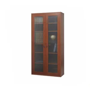 Wooden Bookcase,bookshelf with Glass Door Living Room Furniture Panel Led Nordic Modern Cabinet Bookcase 1 Sets 5 Years Accept