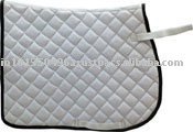 Tapis de selle anglais en tissu coton, garnissage en mousse haute densité, respirant/confortable pour l'équitation, l'entraînement et la compétition. - Product Image 2