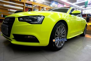 Ropa del coche de 1.52*20 m con air release estirable Película Del Abrigo Del Coche Del Vinilo de color amarillo Fluorescente - Product Image 3