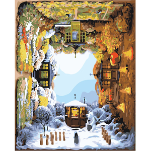 Bức tranh sơn dầu hiện đại vải bốn mùa của bức tranh sơn dầu phong cảnh để bán trên vải <span class=keywords><strong>canvas</strong></span> in phòng khách - Product Image 1