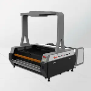 Auto feeding ccd camera 80w chinese textile fabric laser cutter