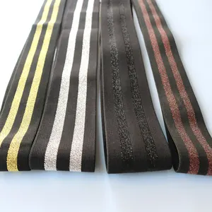 shiny decorative glitter elastic rubber band ribbon for clothes