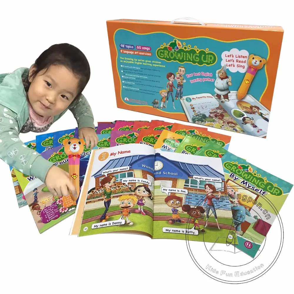 The Most Popular Kids English Educattion Growing Up Books with English Talking Pen