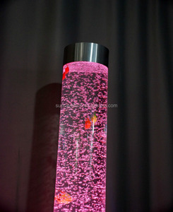 Tube à bulles LED sur pied <span class=keywords><strong>de</strong></span> 180 cm <span class=keywords><strong>de</strong></span> haut et 15 cm <span class=keywords><strong>de</strong></span> diamètre avec <span class=keywords><strong>aquarium</strong></span> pour bureau, hôtel, restaurant, spectacle, événement - Product Image 3