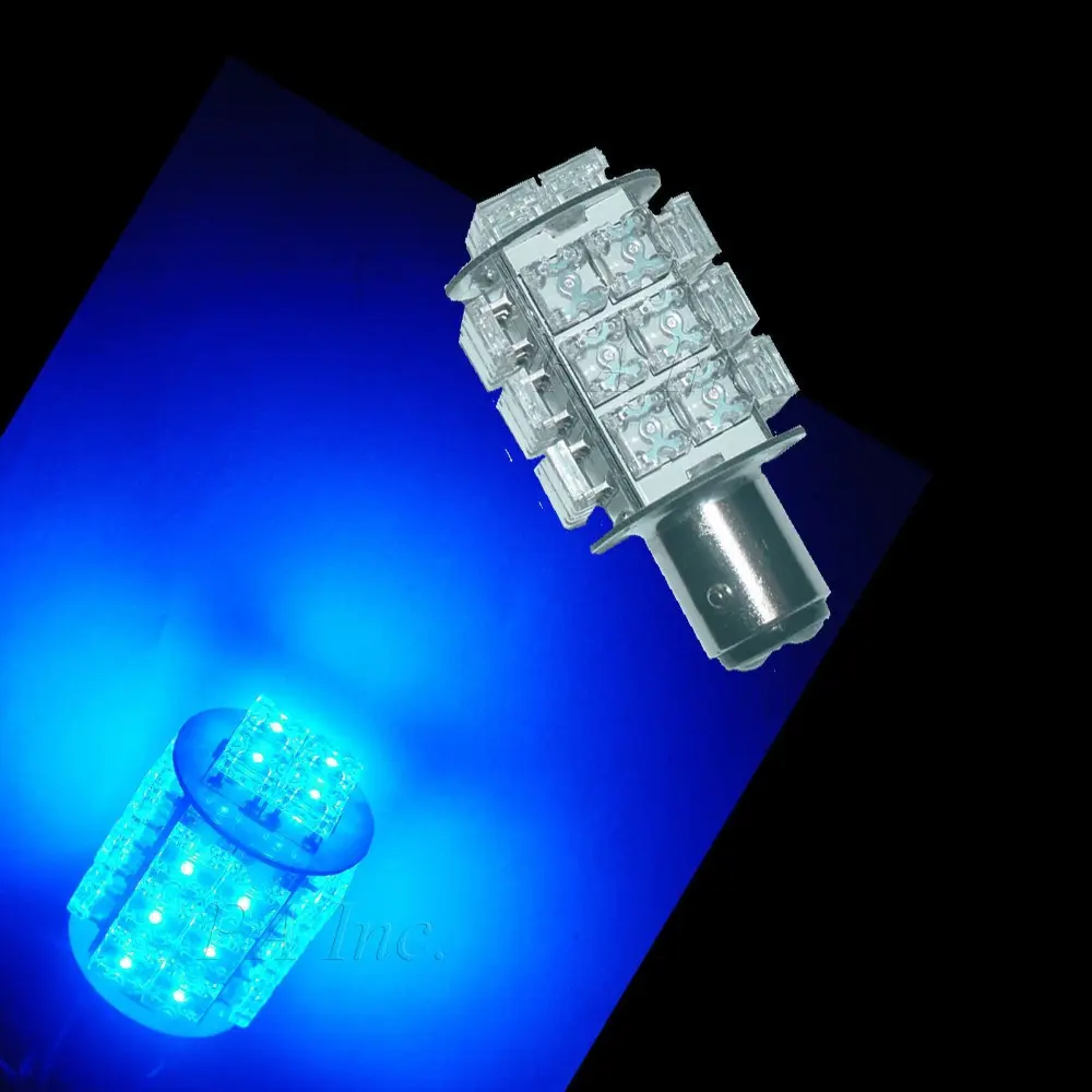 Indicateur LED de freinage, pour SCOOTER, moto et voiture, indicateur lumineux, bleu, 1157 28
