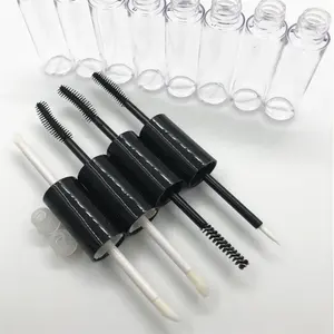 Großhandel 8ml leere kosmetische verpackung 2 in 1 wimpern kleber flasche doppel seite mascara rohr mit augenbraue bleistift