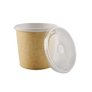 Tùy chỉnh in dùng một lần giấy kraft Bát giấy thủ công loại-cho súp gạo salad Kem - Product Image 4