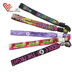 Festival Woven Fabric Wristband For Events Free Design Guangdong Factory