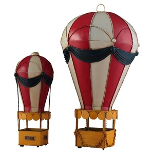 Vintage Ferro Metallo Artigianato Antico Metallo <span class=keywords><strong>di</strong></span> Arte Decorativa Hot Air Balloon Modello Prop Decorazione Del Mestiere Appeso Ornamento <span class=keywords><strong>Negozio</strong></span> - Product Image 6