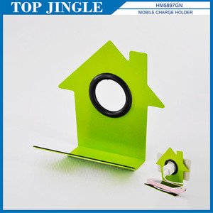 แท่นชาร์จโทรศัพท์มือถือโลหะสีดำรูปทรงบ้าน - Product Image 2