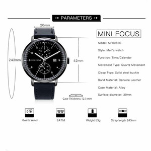 <span class=keywords><strong>Reloj</strong></span> <span class=keywords><strong>MINI</strong></span> <span class=keywords><strong>FOCUS</strong></span> para hombre, <span class=keywords><strong>reloj</strong></span> de negocios de cuero con calendario minimalista - Product Image 4
