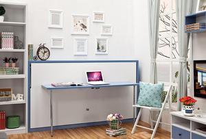 Mécanisme de ressort à ressort pliable, <span class=keywords><strong>lit</strong></span> mural ou floral avec <span class=keywords><strong>bureau</strong></span> pour gagner de l'espace, 1 pièce - Product Image 4