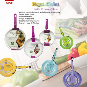 Pococina 20cm-30cm Juego de sartenes de cocina de cerámica y metal con espátula de plástico para uso doméstico y comercial de alimentos - Product Image 5