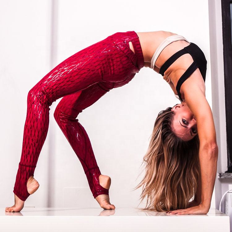 leggings de lentejuelas rojas excepcionalmente elegante a precios