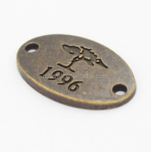 Antique en métal doré personnalisé plaque <span class=keywords><strong>de</strong></span> logo pour le <span class=keywords><strong>sac</strong></span> - Product Image 2