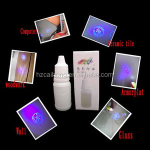 Inchiostro chiaro per timbro Pad inchiostro invisibile a infrarossi Uv invisibile inchiostro fluorescente nero tre colori schermo scatola marker uv - Product Image 5