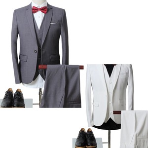 <span class=keywords><strong>10</strong></span> цветов M-6XL Большие размеры Мужские костюмы в Корейском стиле, модная деловая Повседневная, комплект из 3 предметов, комплект одежды для свадьбы, костюмы для девочек, верхняя одежда для детей (пиджак, штаны и жилет) - Product Image 3