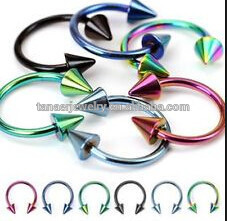 2015 nuevo estilo anodizado en cautividad piercing joyería de color plateado cbr - Product Image 1
