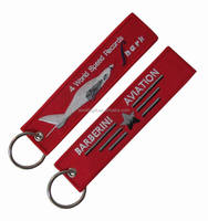 porte-clés brodé/ étiquette de clé / porte-clés ALPHA JET