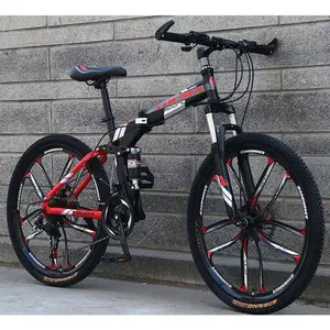 factory direct sales folding full suspension aluminum mountain folding bike21 speed/26inch China folding bike for adults/cheap folding MTB bike hot sale