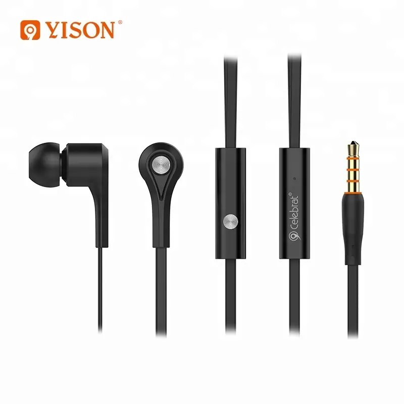 YISON New Product D3 Fashion Wholesale Earphone Flat Wired Stereo Sound Earphone With CE FCC ROHS