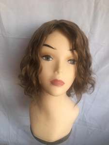 Parrucca Ebraica in <span class=keywords><strong>Capelli</strong></span> Umani Vergini 100% con Top in Seta, Parrucche Kosher per Donne Bianche - Product Image 2