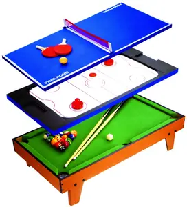 3 In 1 Multi Mini Sports PingPong & Air Hockey And Pool Game Table