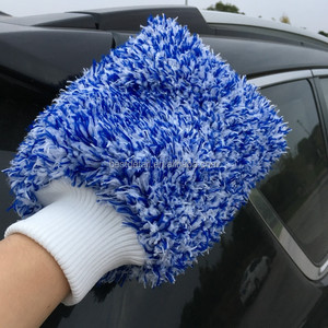 Accessoires <span class=keywords><strong>de</strong></span> voiture Nouvelle Arrivée Bleu Blanc <span class=keywords><strong>Auto</strong></span> Detailing Wheel Cleaning Glove Mixed Color Best Premium Microfiber Car Wash Mitt - Product Image 6