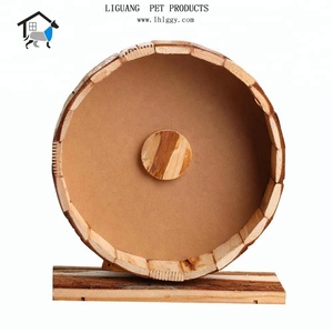 En bois de Course Volant Disque D'exercice Plat Roue Hamster Souris Rats Gerbilles - Product Image 3