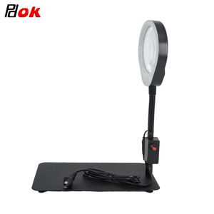 PD-032C 10X Large <strong>Magnifying</strong> Glass Optical <strong>Lens</strong> 127mm <strong>Desktop</strong> Reading Inspection Magnifier with Light - Product Image 4