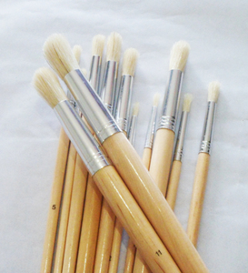 Pinceaux à huile pour artiste à manche en bois et poils de sanglier, <span class=keywords><strong>pinceau</strong></span> à <span class=keywords><strong>peinture</strong></span> en silicone - Product Image 6