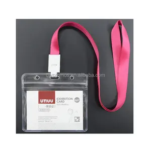 Custom Id Card Holder Soft Pvc Plastic Transparent Horizontal And Vertical Business Card Holder