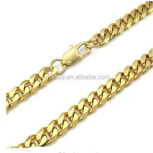 Stainless Steel Gold Chain Making Machine 18-40 Inch Stainless Steel Mens 8mm Classic Links Chain Necklace, Gold, Width 8mm