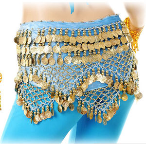 BestDance <strong>Belly</strong> <strong>Dance</strong> <strong>Costume</strong> Hip Scarf Belt Velvet Golden Coins Waist Belt <strong>Costume</strong> - Product Image 5