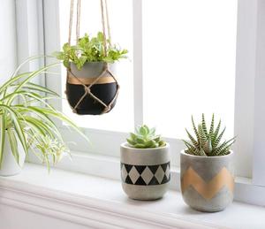 4-Inch Ceramic Glazed Succulent Cactus <strong>Herb</strong> Modern Flower <strong>Pots</strong> Indoor Mini Planter <strong>for</strong> Garden and Home - Product Image 2