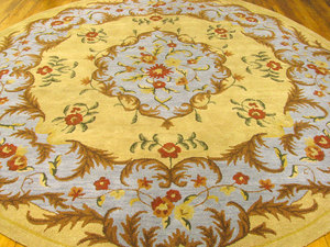 Alfombra de lana de alta calidad con mechones a mano, estilo moderno y sencillo, diseño floral, látex y algodón - Product Image 5