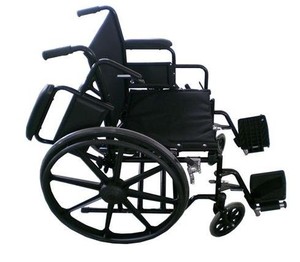 Repose-jambes élévateur réglable pliable pour fauteuil roulant manuel avec accoudoir pleine longueur BME4611-DE - Product Image 3