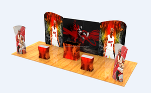 2016 nuevo producto por mayor de China portátil promoción publicidad Eye catching 3 x 3 aluminio diseño stand venta - Product Image 6