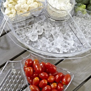 Đĩa Phục Vụ Thức Ăn 8 Phần Khay Nhựa Rau Có Ngăn - Product Image 4