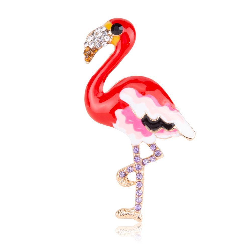 2019 новая капающая эмалированная брошь в виде фламинго из сплава