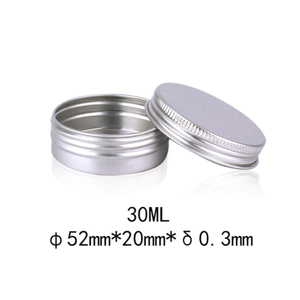 Aluminum Jar In Stock Wholesale Small Metal Tin Round Boxes 30ml Aluminum Tin Jar