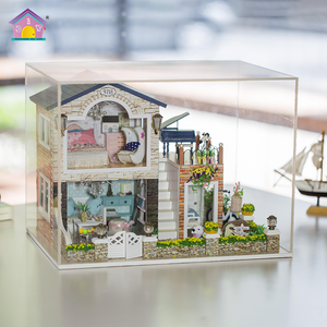 Cute mini Dollhouse DIY madera miniatura casas juguetes para niños educativos - Product Image 3