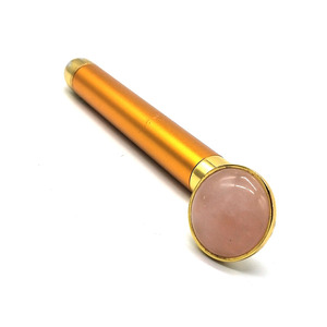 天然翡翠フェイスグアシャマッサージローラー<span class=keywords><strong>24K</strong></span>金メッキエナジーローズクォーツグアシャビューティーバー（アンチエイジング用） - Product Image 4