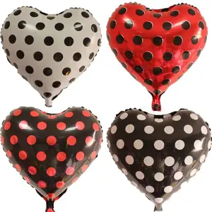 Black Red White Spot Dot Balloons Birthday Party SWave Point Baby Shower Decorations