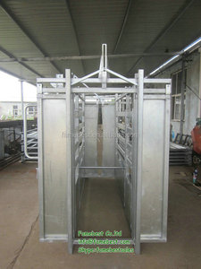 Nouvel équipement d'attelage pour bovins, étrier vétérinaire pour vaches avec attaches de tête pour bovins, acier galvanisé à chaud, vert - Product Image 5