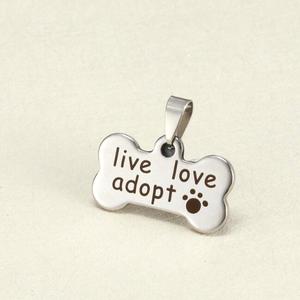 Pendentif Live <span class=keywords><strong>Love</strong></span> Adopt-Cadeau d'amant de chien-Cadeau d'amant d'animal-Pendentif de charme de chien - Product Image 1
