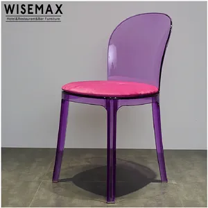 WISEMAX kursi pernikahan furnitur, kursi pernikahan, kursi hantu ajaib plastik akrilik transparan, furnitur modis