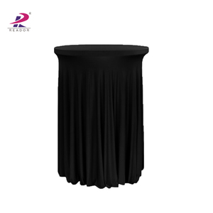 High Quality Round Ruffled Wedding Spandex Tablecloth Party Elastic <strong>Table</strong> <strong>Skirt</strong> - Product Image 1