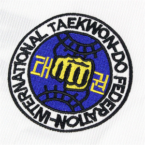 Uniforme de Taekwondo <span class=keywords><strong>ITF</strong></span> con Bordado de Maestro, Envío Gratuito de Muestra - Product Image 4
